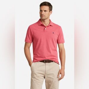 Polo Ralph Lauren Custom Slim Fit Cotton Jersey Polo Shirt XL Navy Pony